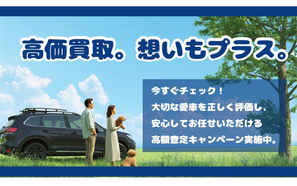 花園モータースはご愛車を高く買い取ります!いろんな査定パターンをご用意しています